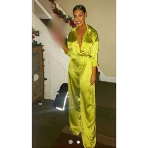 lime green snakeskin jumpsuit